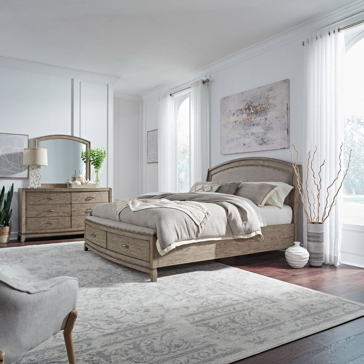 Avalon - Upholstered Bedroom Set 3 Piece Bedroom Sets by Liberty Furniture - Walls Furniture & Mattress