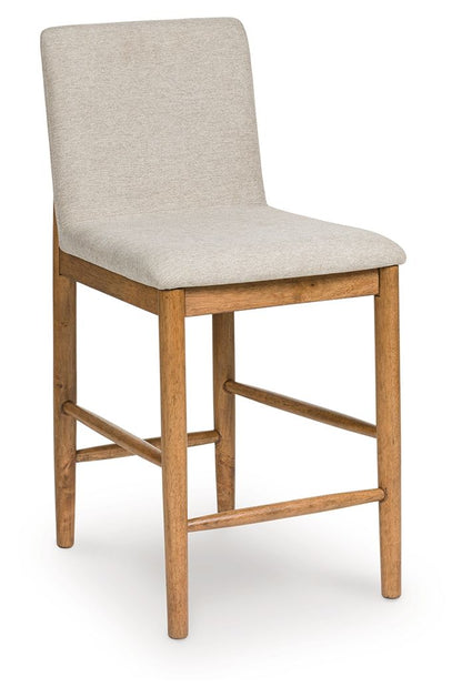 Isanti - Light Brown - Upholstered Barstool (Set of 2) Stool Sets by Millennium® by Ashley - Walls Furniture & Mattress