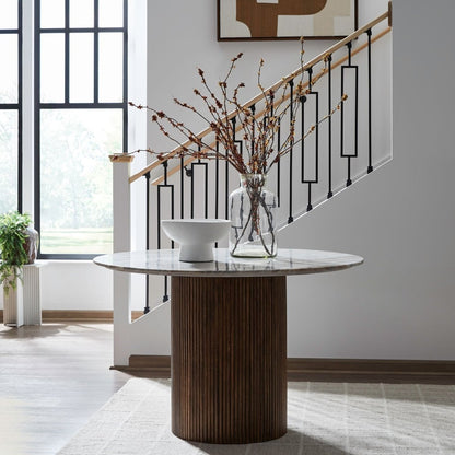 Kaleidoscope - Pedestal Table - Brown Dining Tables by Liberty Furniture - Walls Furniture & Mattress