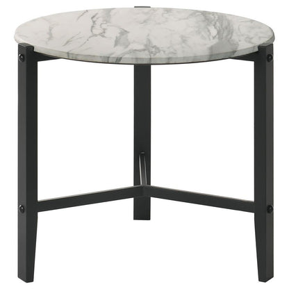 Tandi - Round Faux Marble Table End Tables by CoasterEssence - Walls Furniture & Mattress