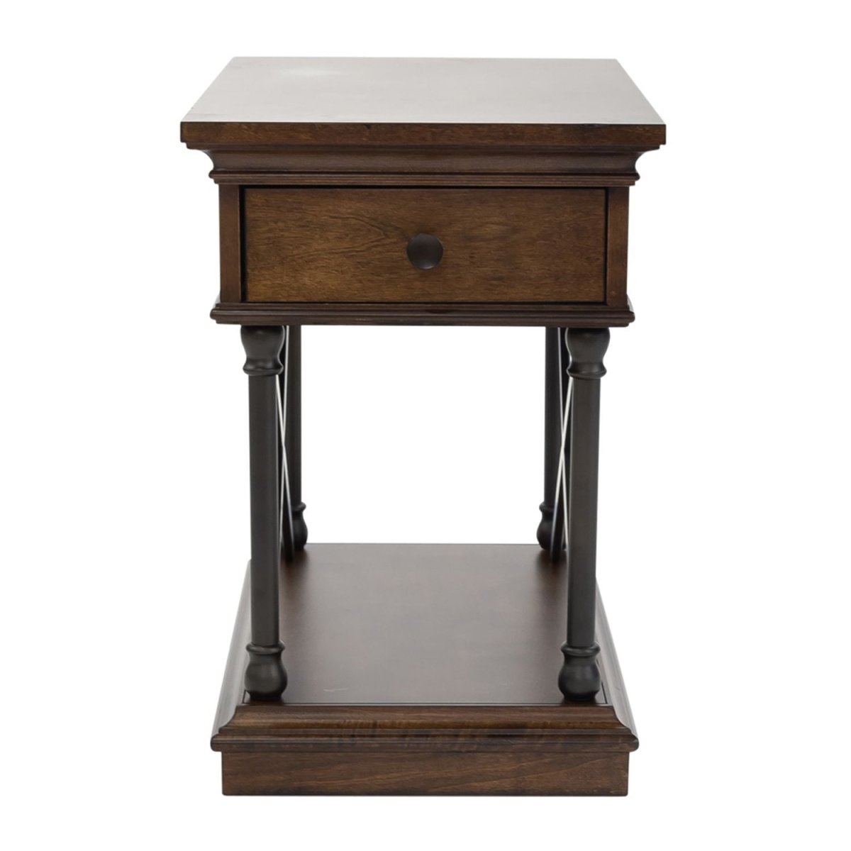 Tribeca - Drawer Chair Side Table - Dark Brown Chair Side Tables by Liberty Furniture - Walls Furniture & Mattress