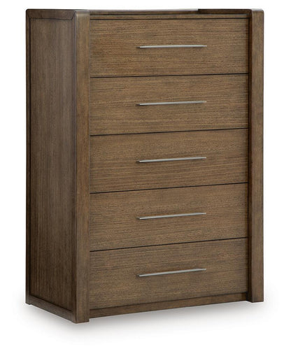 Marxmore - Five Drawer Chest - Brown Accent Chests by Benchcraft® - Walls Furniture & Mattress