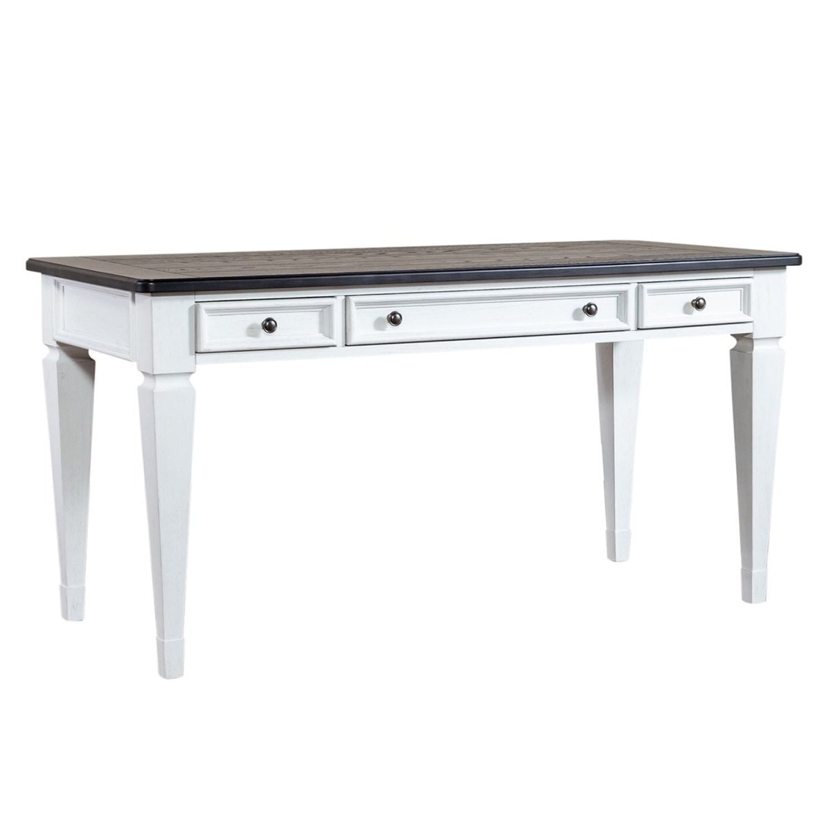 Allyson Park - Writing Desk - Wirebrushed White / Charcoal Writing Desks by Liberty Furniture - Walls Furniture & Mattress