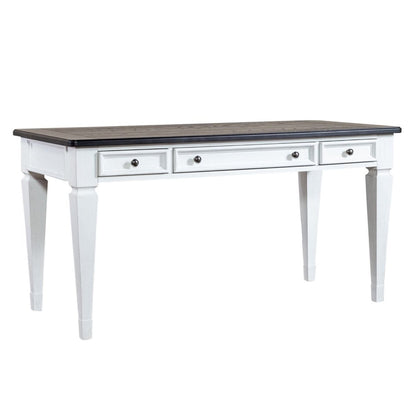 Allyson Park - Writing Desk - Wirebrushed White / Charcoal Writing Desks by Liberty Furniture - Walls Furniture & Mattress