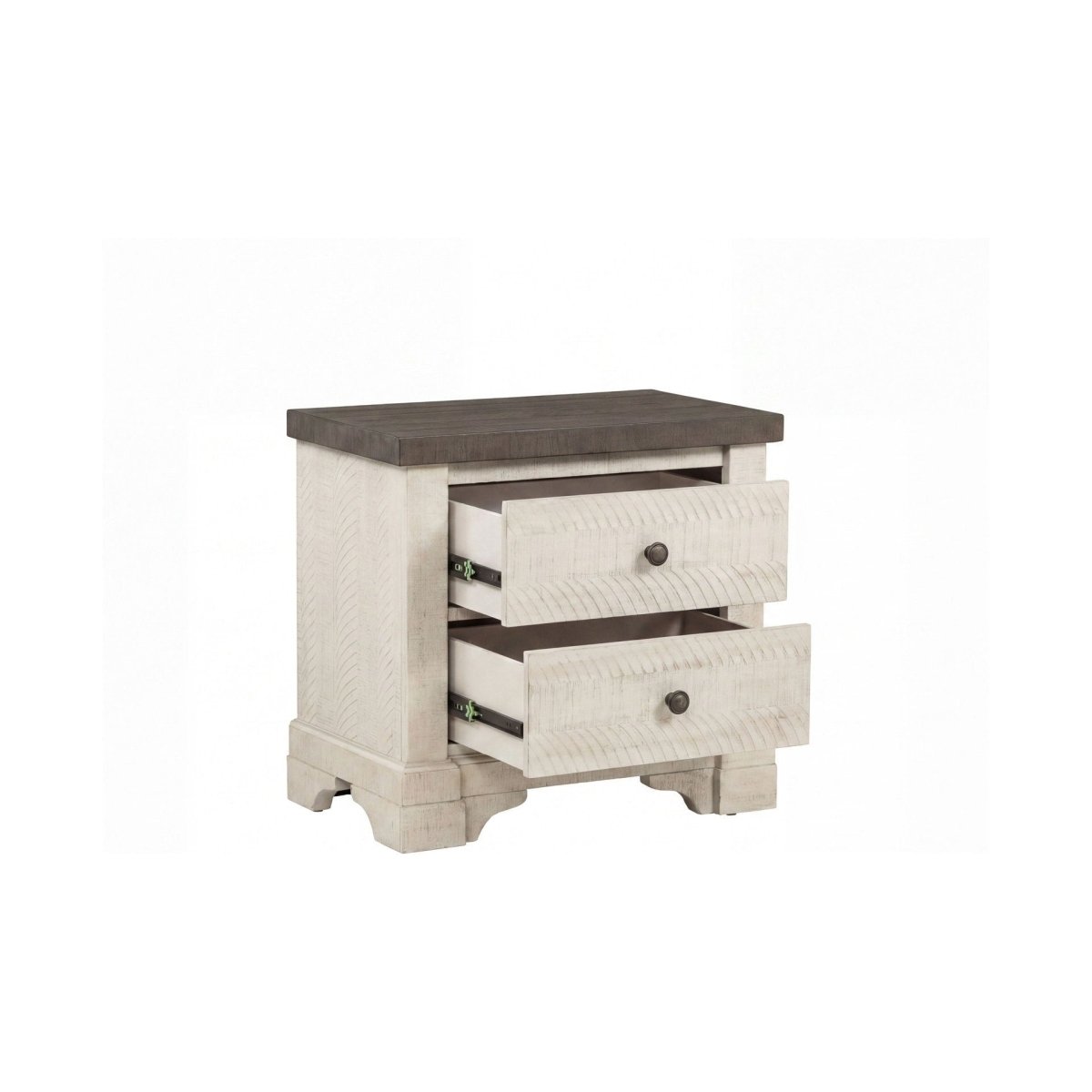 Augusta - Two Drawer Nightstand With USB Port Nightstands w/ Charging Stations by New Classic - Walls Furniture & Mattress