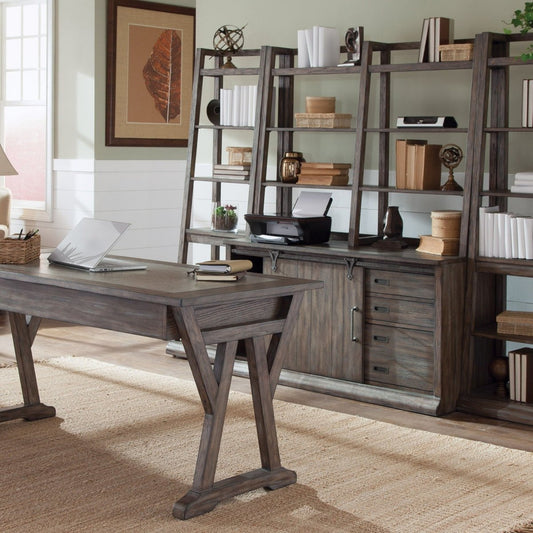 Stone Brook - Home Office Desk Set 5 Piece Home Office Sets by Liberty Furniture - Walls Furniture & Mattress