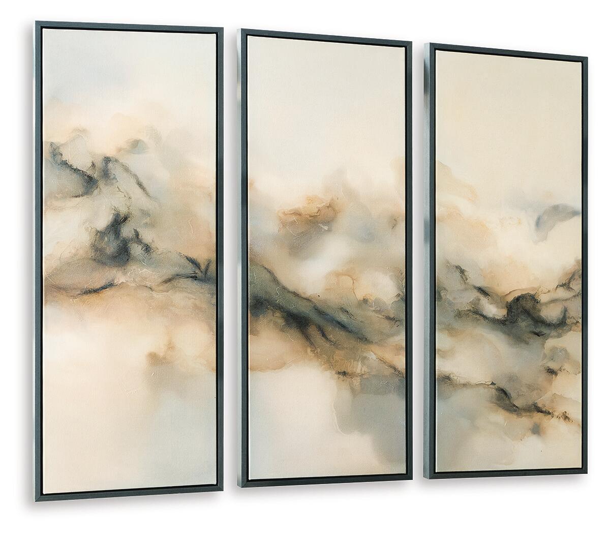 Larrondale - Wall Art Set (Set of 3) - Black / Gray / Brown Canvas Art Sets by Signature Design by Ashley® - Walls Furniture & Mattress