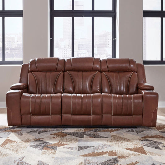 Caswell - Sofa P2 & ZG - Brown Reclining Sofas by Liberty Furniture - Walls Furniture & Mattress