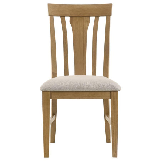 Hartville - Dining Side Chair (Set of 2) - Natural Light Brown Chair Sets by Coaster Fine Furniture - Walls Furniture & Mattress