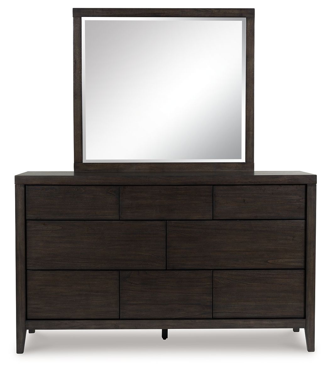 Westonfort - Dresser And Mirror - Espresso Dresser & Mirror by Ashley® - Walls Furniture & Mattress