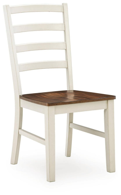 Brinfern - Dining Room Side Chair (Set of 2) - Brown / Antique White Chair Sets by Signature Design by Ashley® - Walls Furniture & Mattress