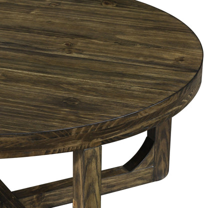 Kerby - Round Coffee Table - Dark Brown Coffee Tables by New Classic - Walls Furniture & Mattress