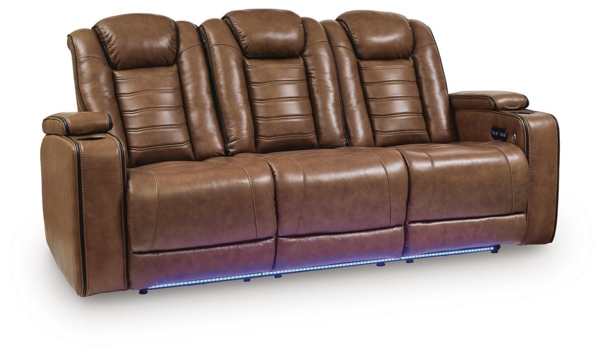 Gruaro - Power Reclining Sofa With Adjustable Headrest - Amber Reclining Sofas by Signature Design by Ashley® - Walls Furniture & Mattress