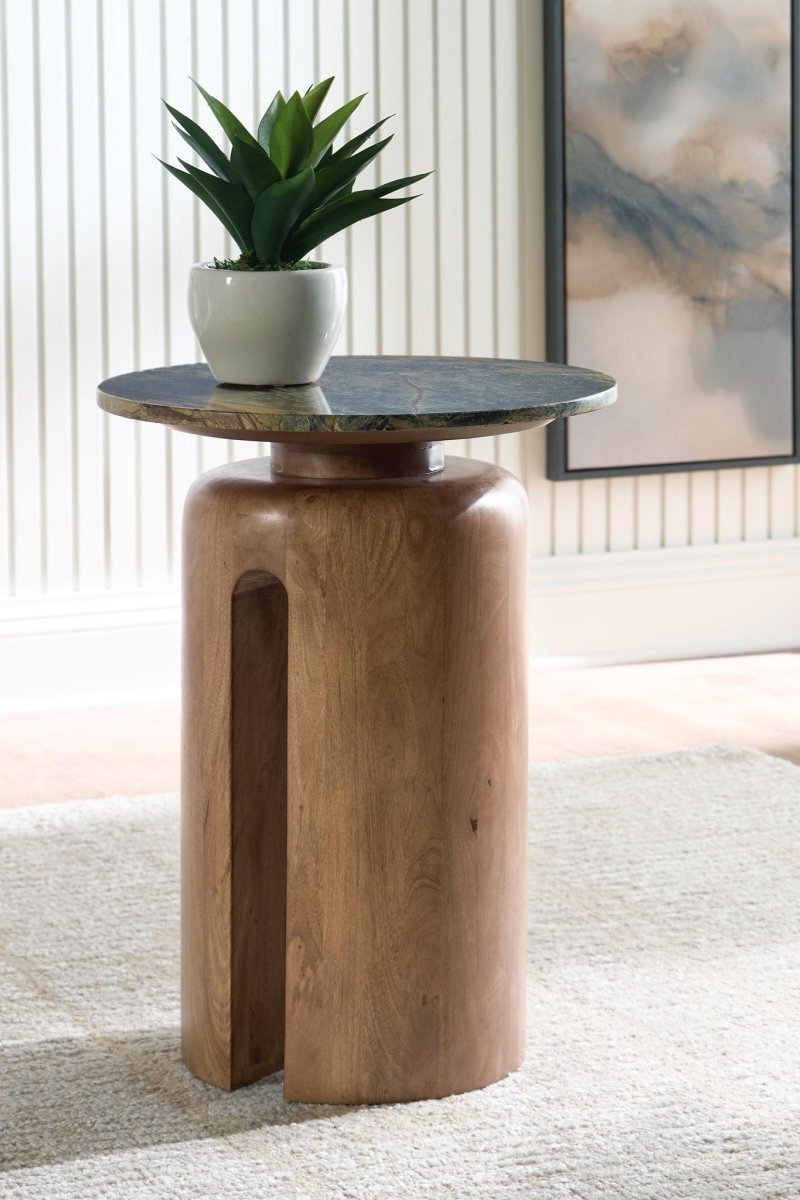 Caplow - Accent Table - Brown / Green Accent Tables by Signature Design by Ashley® - Walls Furniture & Mattress
