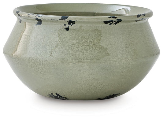 Wittbell - Bowl - Antique Sage Plates & Bowls by Signature Design by Ashley® - Walls Furniture & Mattress