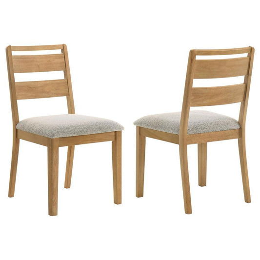 Duncan - Ladder Back Dining Side Chair (Set of 2) - Washed Oak Chair Sets by Coaster Fine Furniture - Walls Furniture & Mattress