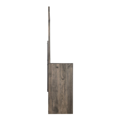 Misty - 2 Piece Dresser & Mirror Set - Gray / Beige