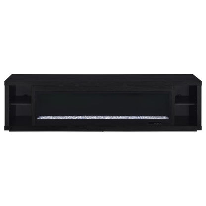 Deiter - 79" TV Stand Fireplace Media Console - Black Fireplace TV Stands by Coaster Fine Furniture - Walls Furniture & Mattress