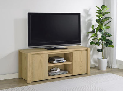 Laurelton - 60" 2 - Door TV Stand Media Console - Light Oak TV Stands by Coaster Fine Furniture - Walls Furniture & Mattress