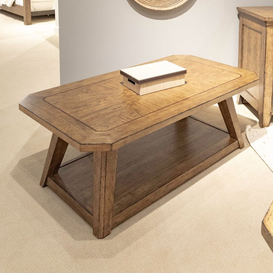 Carolina Park - Rectangular Cocktail Table - Brown Cocktail Tables by Liberty Furniture - Walls Furniture & Mattress