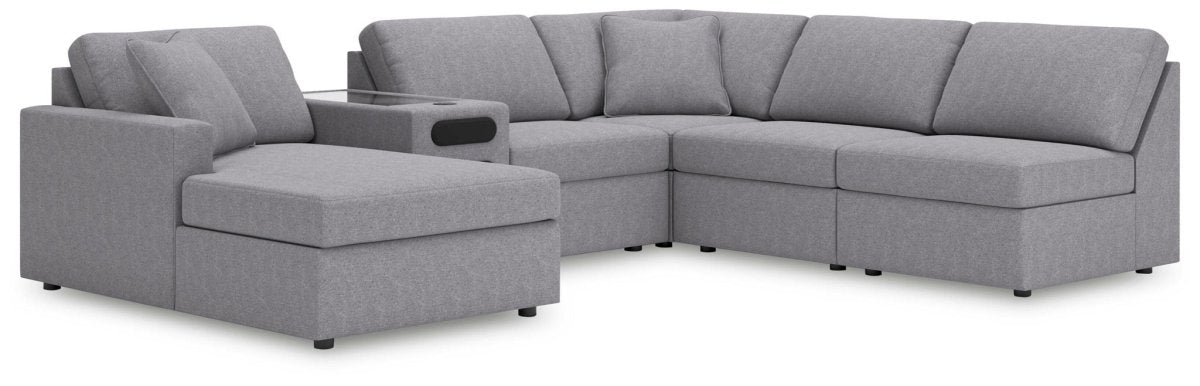 Modmax - Sectional - Granite Stationary Sectionals by Signature Design by Ashley® - Walls Furniture & Mattress