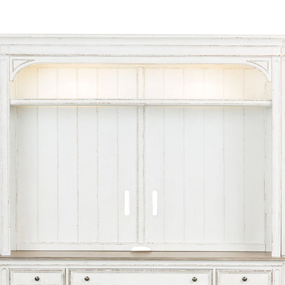 Magnolia Manor - Entertainment Hutch - White Hutches by Liberty Furniture - Walls Furniture & Mattress