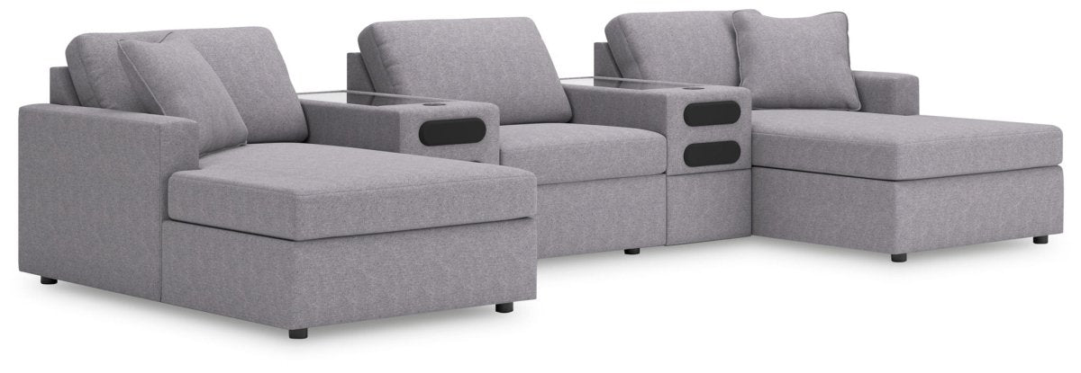 Modmax - Granite - Sectional Stationary Sectionals by Signature Design by Ashley® - Walls Furniture & Mattress