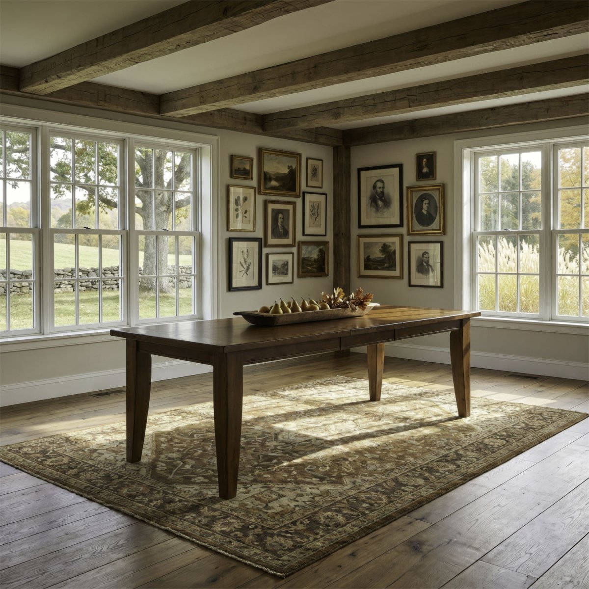 Treasures - Rectangular Leg Table - Rustic Oak Dining Tables by Liberty Furniture - Walls Furniture & Mattress