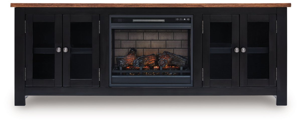 Wildenauer - 76" TV Stand With Electric Fireplace Fireplace TV Stands by Signature Design by Ashley® - Walls Furniture & Mattress