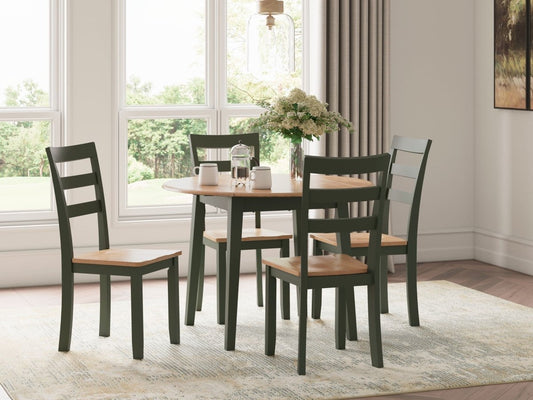 Gesthaven - Round Dining Room Drop Leaf Table Set 5 Piece Dining Room Sets by Signature Design by Ashley® - Walls Furniture & Mattress