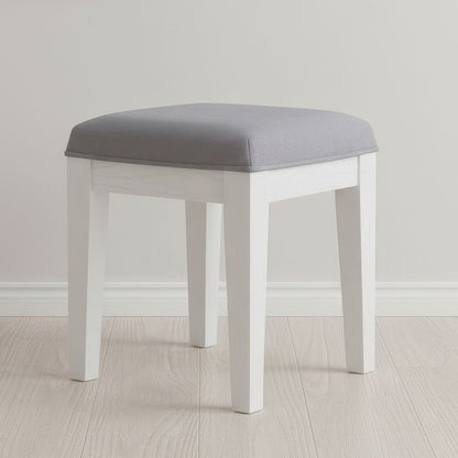 Reflections - Vanity Stool - Pearl White & Rhinestone Vanity Stools by Liberty Furniture - Walls Furniture & Mattress