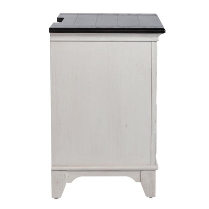 Allyson Park - 2 Drawer Nightstand With Charging Station - White Nightstands w/ Charging Stations by Liberty Furniture - Walls Furniture & Mattress