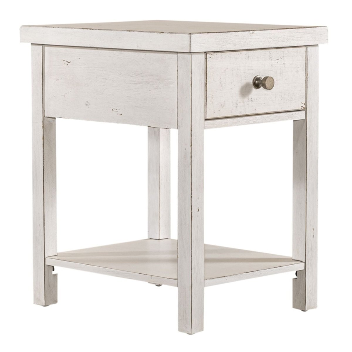 Modern Farmhouse - Drawer Chair Side Table Chair Side Tables by Liberty Furniture - Walls Furniture & Mattress