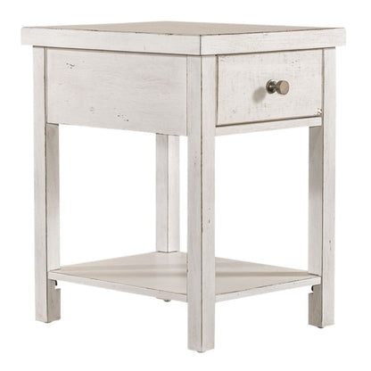 Modern Farmhouse - Drawer Chair Side Table Chair Side Tables by Liberty Furniture - Walls Furniture & Mattress