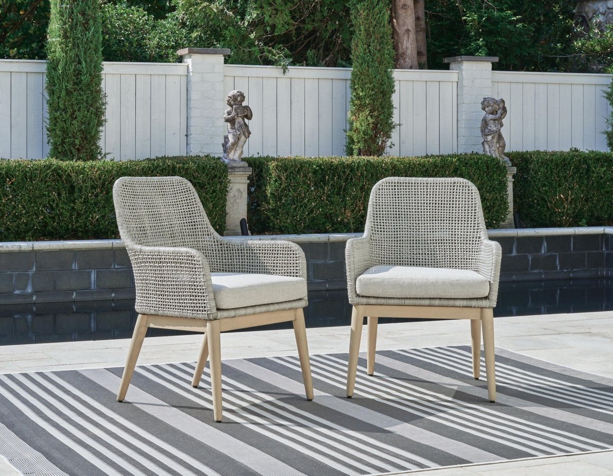 Seton Creek - Arm Chair With Cushion (Set of 2) - Gray Chair Sets by Signature Design by Ashley® - Walls Furniture & Mattress