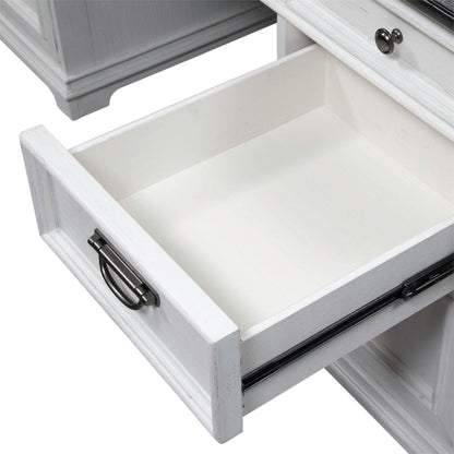 Allyson Park - Credenza - Wirebrushed White / Charcoal Credenzas by Liberty Furniture - Walls Furniture & Mattress