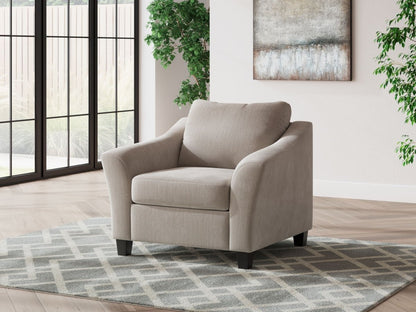 Willarae - Taupe - 2 Pc. - Chair And A Half, Ottoman Chair & Ottoman by Benchcraft® - Walls Furniture & Mattress