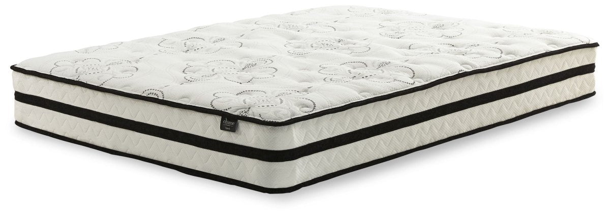 Chime 10 Inch Hybrid - White - 2 Pc. - Queen Mattress And Pillow Pillow Top Mattresses by Sierra Sleep® by Ashley - Walls Furniture & Mattress