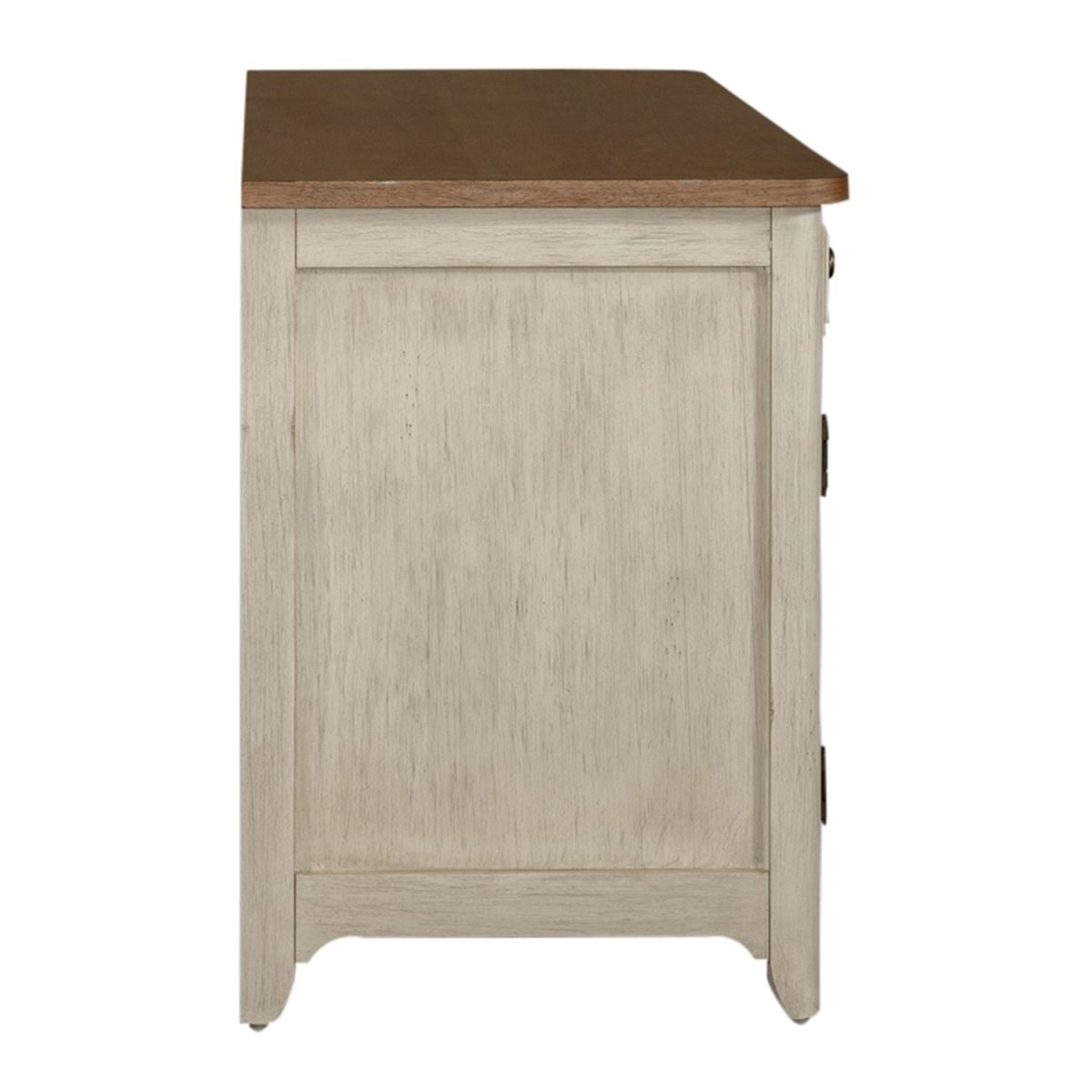 Farmhouse Reimagined - Door Credenza - Antique White / Chestnut Tops Credenzas by Liberty Furniture - Walls Furniture & Mattress