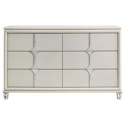 Olivia - 6 - Drawer Dresser Dressers by Coaster Fine Furniture - Walls Furniture & Mattress