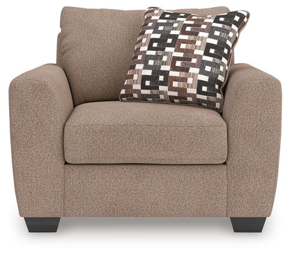 Triston - Peaks - Suede - Chair And A Half Arm Chairs by Benchcraft® - Walls Furniture & Mattress