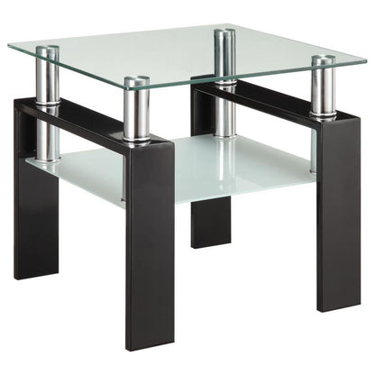 Dyer - 1 - Shelf Rectangular Glass Top Table End Tables by CoasterEveryday - Walls Furniture & Mattress