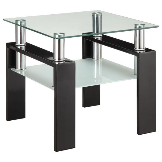 Dyer - 1 - Shelf Rectangular Glass Top Table End Tables by CoasterEveryday - Walls Furniture & Mattress