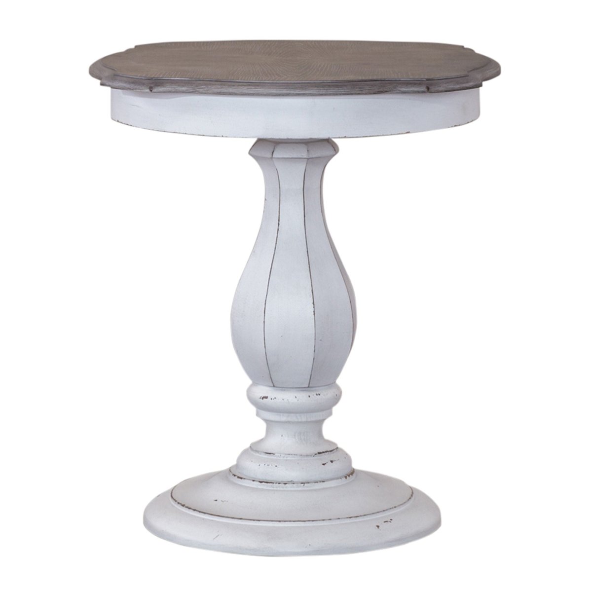 Magnolia Manor - Round Accent Table - White Accent Tables by Liberty Furniture - Walls Furniture & Mattress