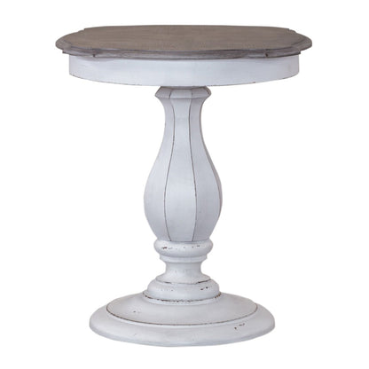 Magnolia Manor - Round Accent Table - White Accent Tables by Liberty Furniture - Walls Furniture & Mattress