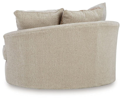 Steelwater Retreat - Oversized Swivel Accent Chair - Latte Swivel Chairs by Benchcraft® - Walls Furniture & Mattress