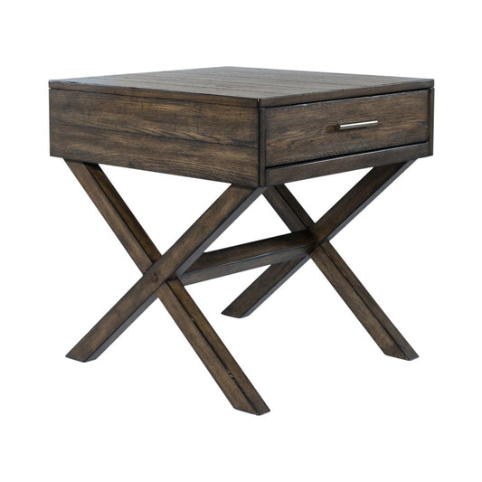 Lennox - Drawer End Table - Dark Brown End Tables by Liberty Furniture - Walls Furniture & Mattress