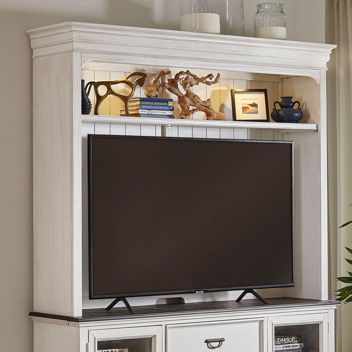 Allyson Park - Entertainment Hutch - White Hutches by Liberty Furniture - Walls Furniture & Mattress