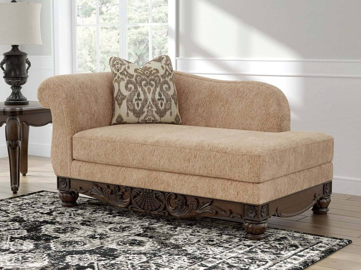 Chelsworth - Golden - RAF Corner Chaise Chaises by Signature Design by Ashley® - Walls Furniture & Mattress
