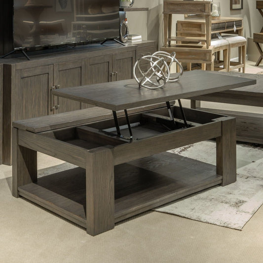 Lennox Hill - Lift Top Cocktail Table - Dark Brown Cocktail Tables by Liberty Furniture - Walls Furniture & Mattress